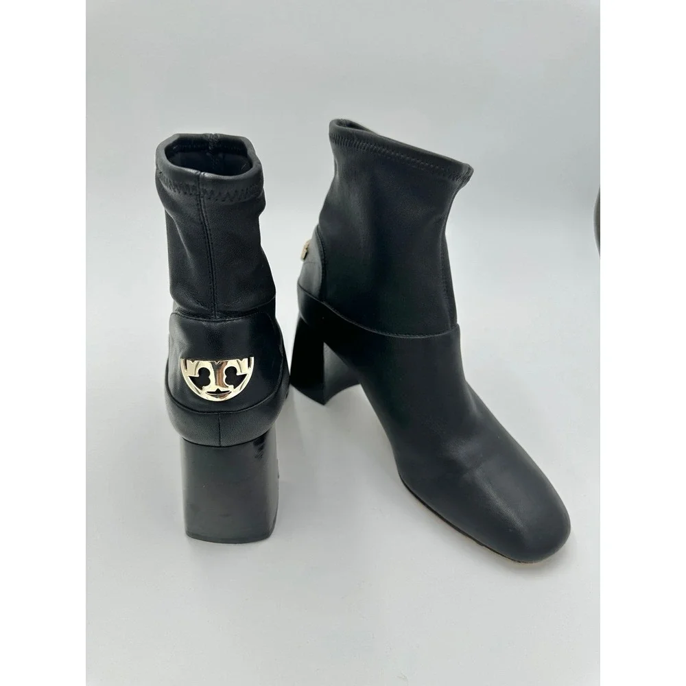 Tory Burch Sidney bootie black leather‎ size 7M womens boots